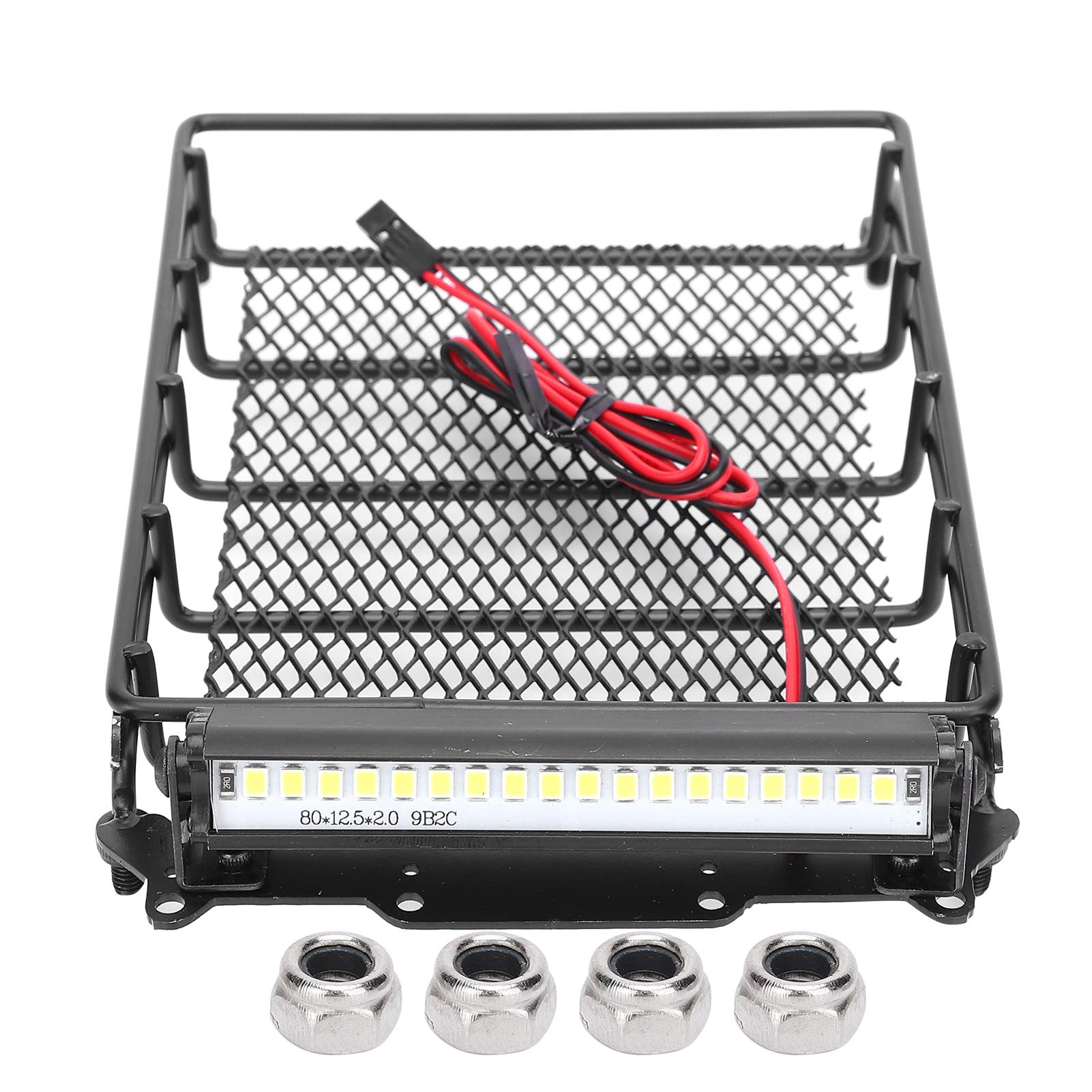 RC Car Roof Rack RC Roof Luggage Storage Box Top Carrier with 4 Nuts for MN D90 99S RC Car Model-image-14