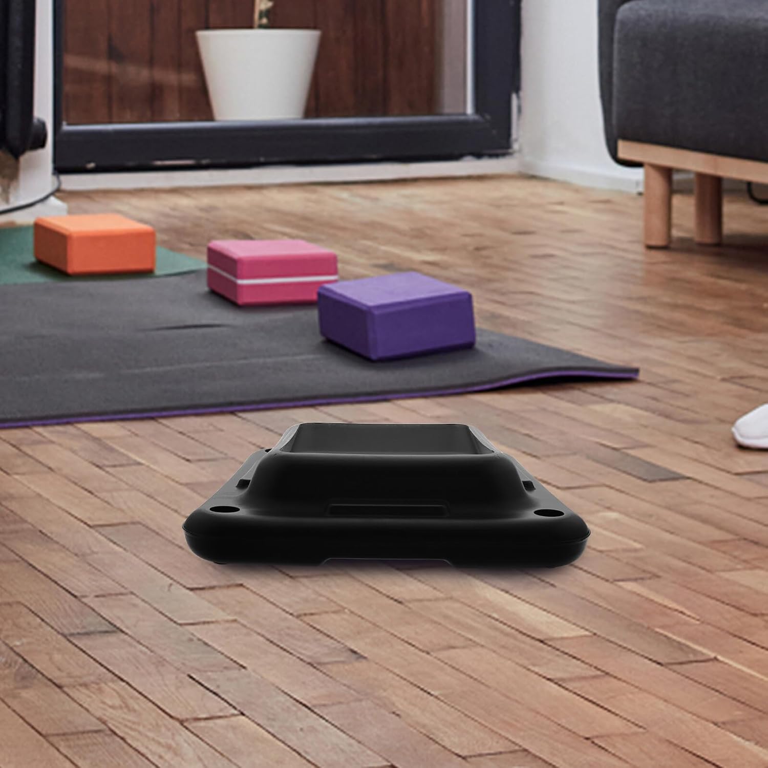 Yoga Step Base Frame Holder Black Exercise Step Platform Support Tray Compatible with Home Gym Aerobic and Yoga Workouts