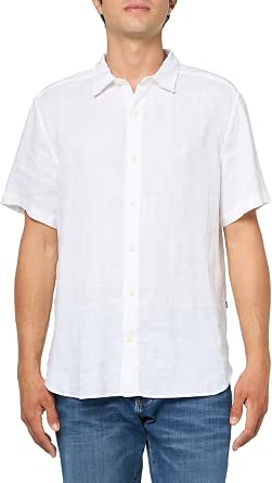 Nautica Men's Short Sleeve Solid Slim Fit V-Neck T-Shirt, True Black, L price in Saudi Arabia | Amazon Saudi Arabia
