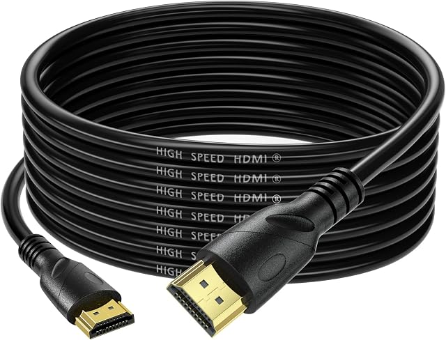 4K HDMI Cable 25ft Ultra High Speed HDMI 2.0 Cord 4K@60Hz 18gbps, Gold Plated Connector,Ethernet Audio Video Return,Compatible for 1080p 3D HDTV PC Xbox Arc Laptop PS3/4/5/9 etc
