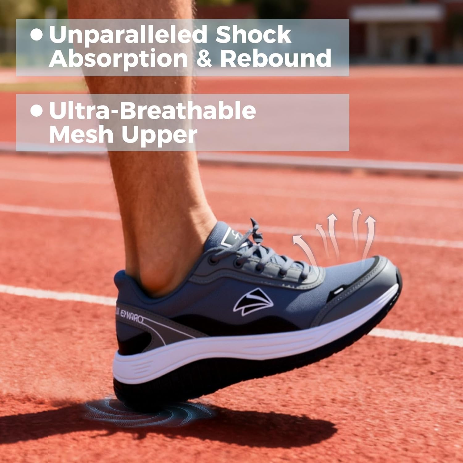 IIV Men's Orthotic Walking Shoes with Arch Support for Plantar Fasciitis & Flat Feet | Shock Absorbing Work Sneakers for Knee, Heel, Ankle Pain Relief & Daily Comfort - Image 5