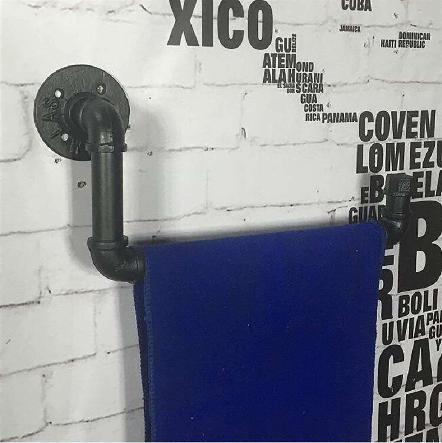 MU Estante de Almacenamiento de Pared, Muebles para el hogar Bastidores de Pared Decoraciones de Pared Retro Estilo de tubería de Agua Industrial Toalla Estante Adorno de Pared, Estante de Pared para