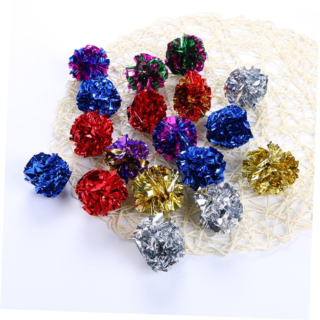 Boules Froissées Printemps en Papier Sonore pour Chat Couleur Aléatoire Lot de 10 Jouets Interactifs pour Exercice et Calme pour Chatons et Chats