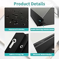 Vista 4 de Binditek Paquete de 10 portadas de informes frontales transparentes resistentes con 3 puntas, capacidad para 100 hojas, carpeta de informes