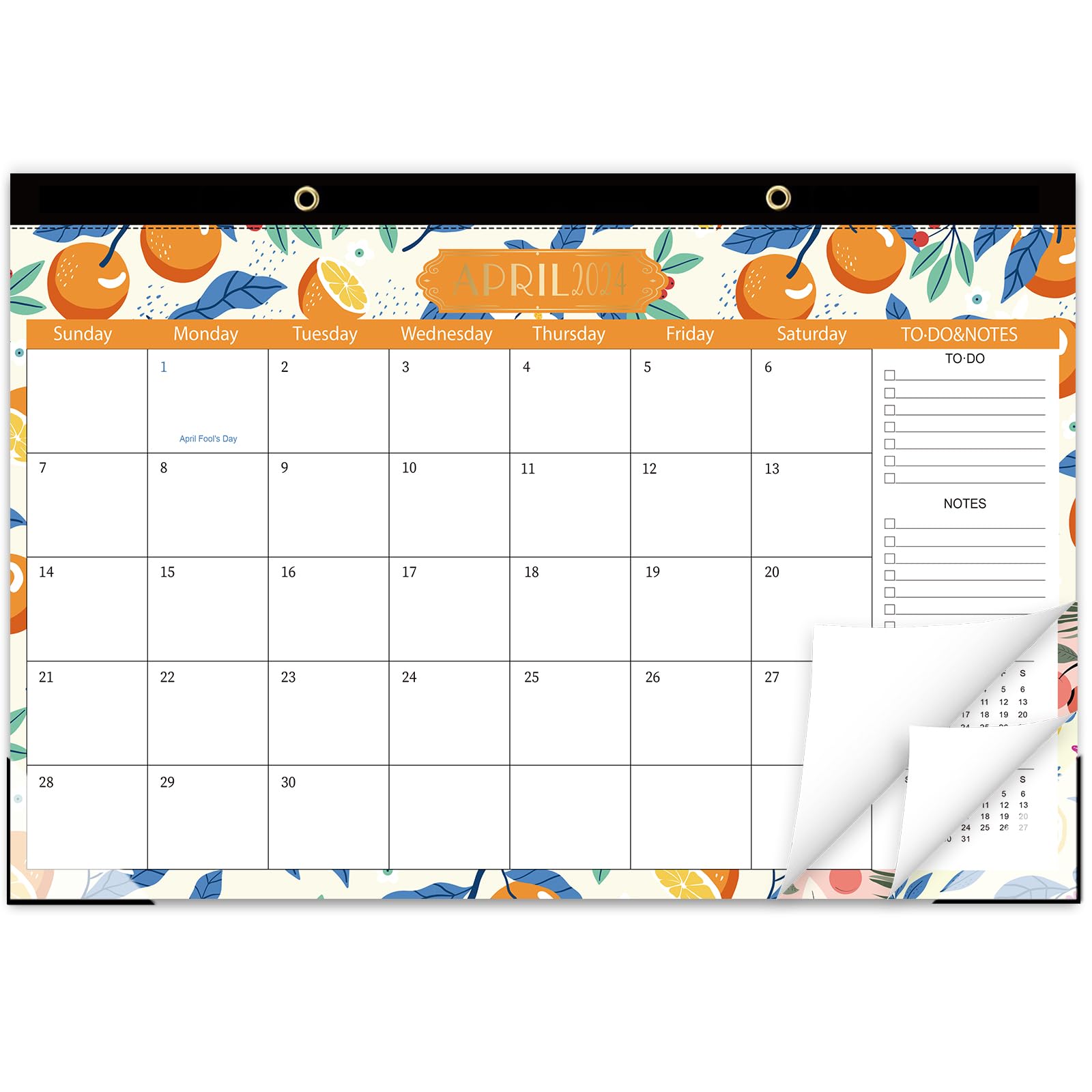 GuassLee 2024-2025 Desk Calendar - Greenery Monthly Calendar Contains 18 Months from Jan. 2024 to Jun. 2025, 17” x 11.5” Desktop Calendar with Tear-off Design for Desk Wall Office School Home