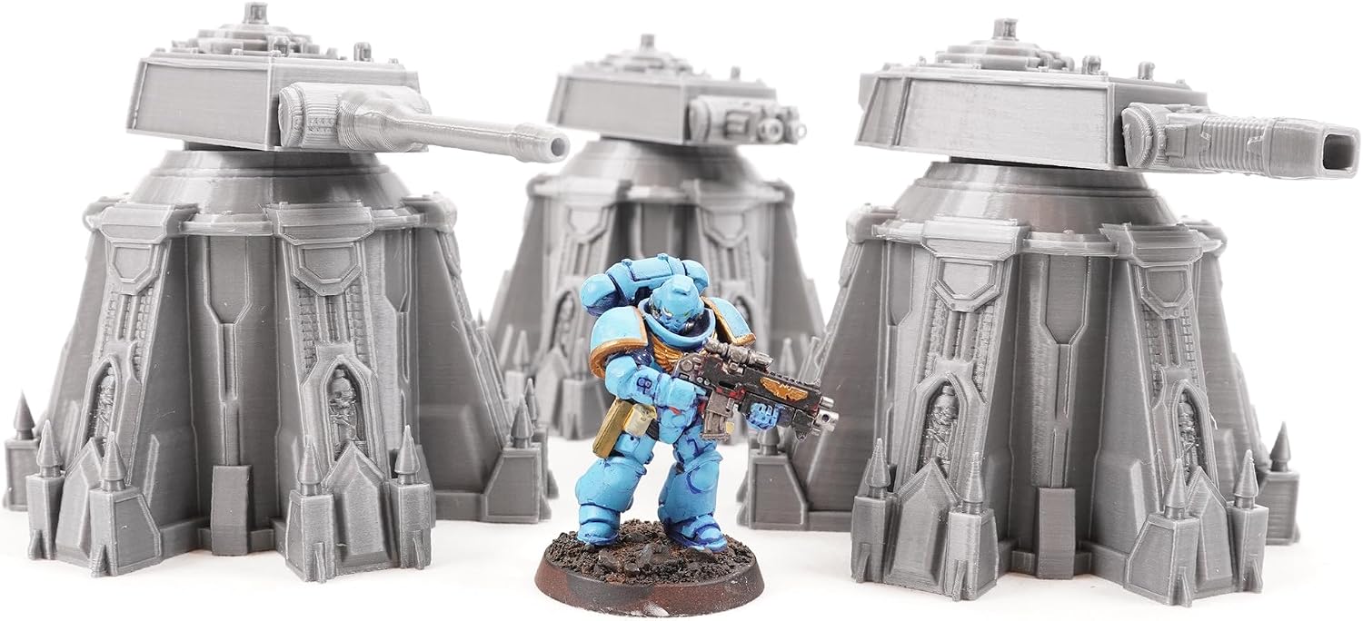 Heavy Weapon Towers - Tabletop Terrain by War Scenery for Wargames and RPGs 28mm 32mm Miniatures