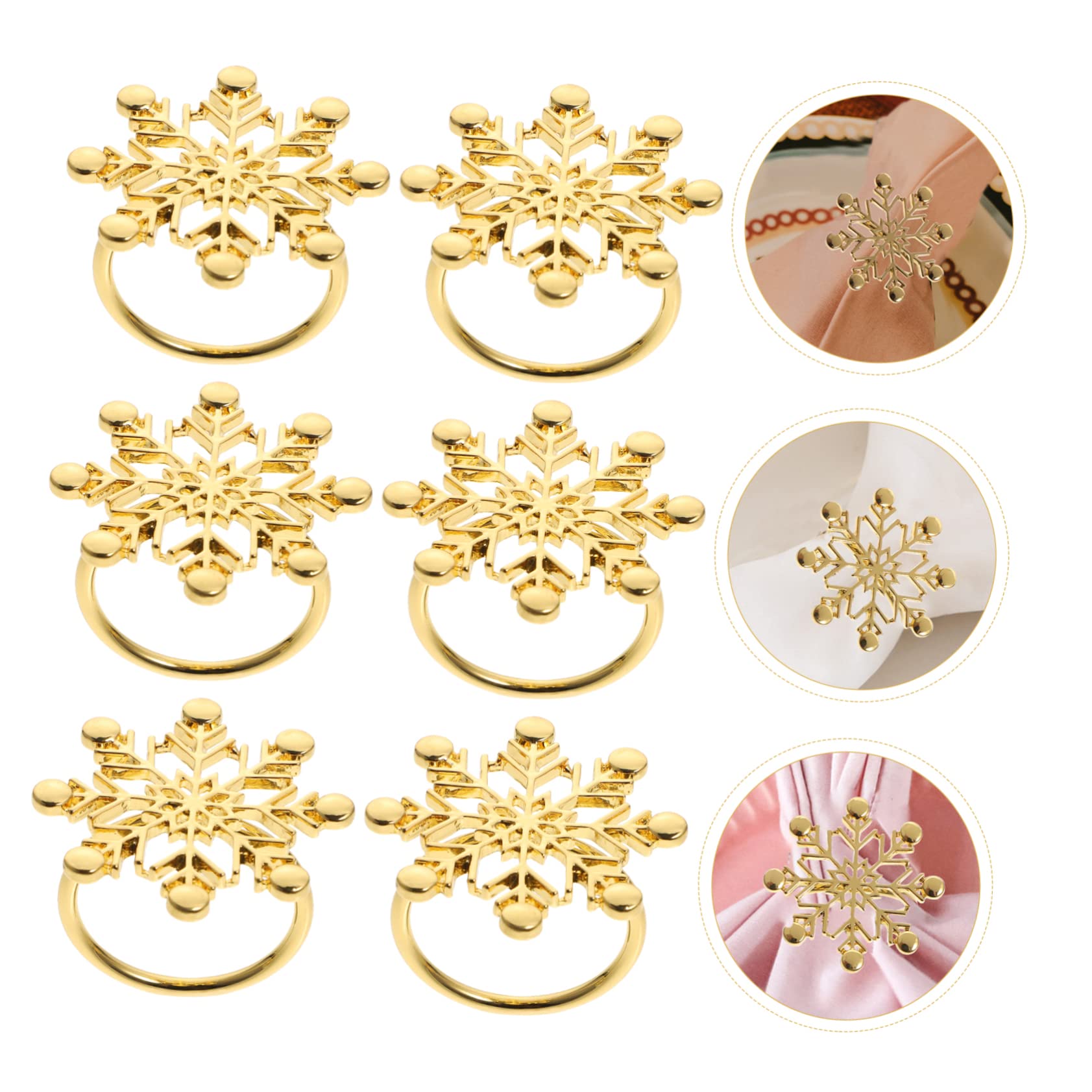 MAGICLULU 3 Sätze Weihnachtsserviettenringe Etiketten Aus Tiefkühlpapier Elchdekoration Weihnachtsparty Accessoires Christmas Decorations Table Serviettenring Weihnachten Golden 6 Stück * 3