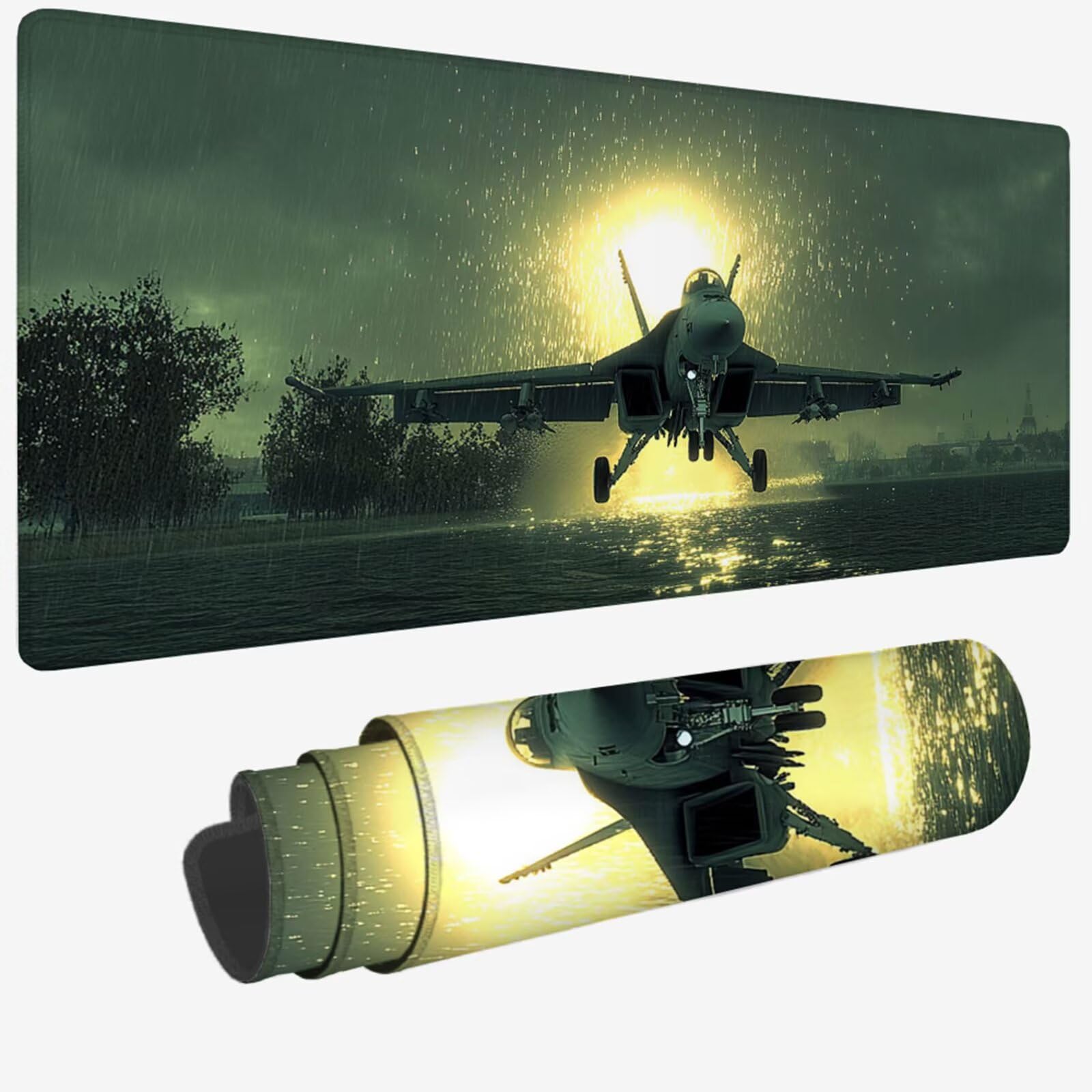 Tappetino per Mouse XXL 1500x800x3mm,Tappetino Mouse verde,Grande Mousepad aereo con Idrorepellente e Base in Gomma Antiscivolo,Lavabile Tappeto Scrivania da Gioco per Gaming,Ufficio Accessori W-883