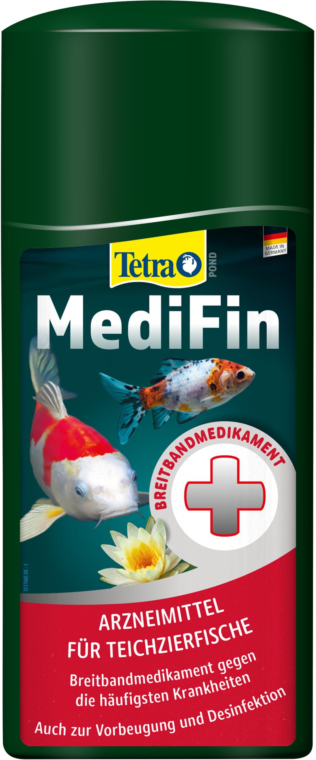 Tetra Pond MediFin - Medikament für Teichfische gegen die häufigsten Krankheiten, auch zur Vorbeugung und Desinfektion, 500 ml