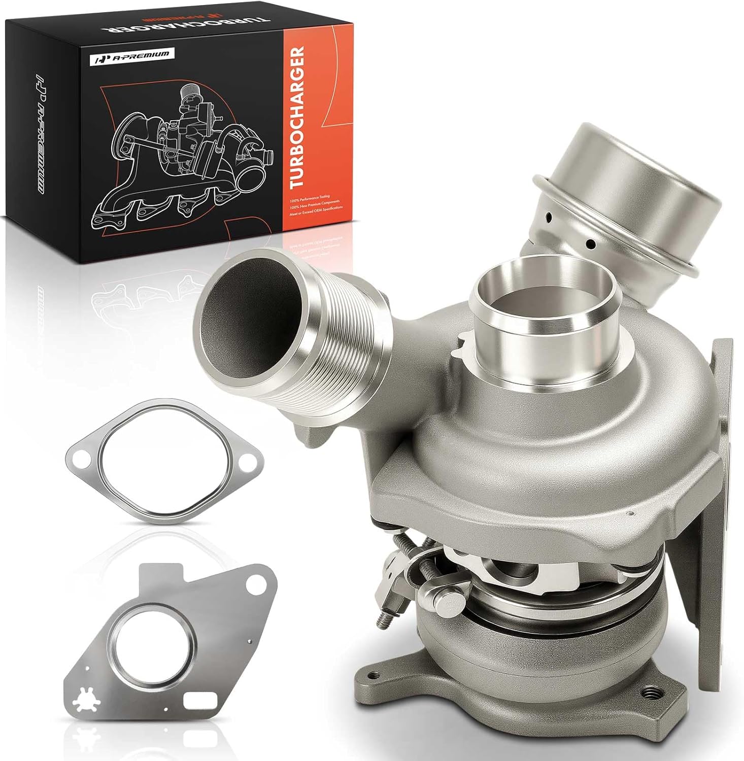 A-Premium K01S Left Complete Turbocharger Turbo Kit with Gasket Compatible with Ford & Lincoln Models - F-150 2015-2017, Fusion 2017-2019, Edge 2015-2018, MKX 2016-2018, Continental 2017-2020, 2.7L