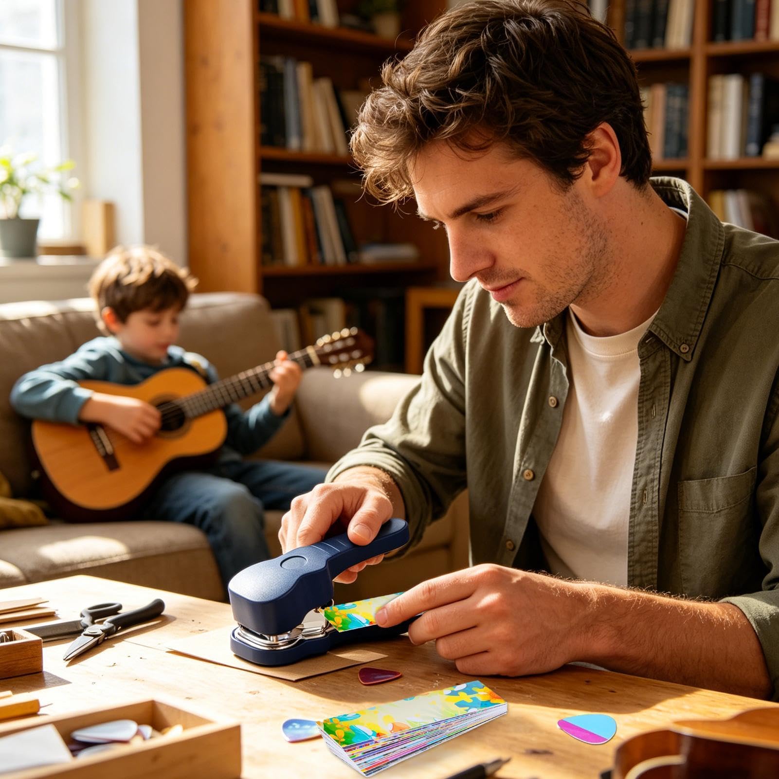 Genérico Fabricador De Púas para Guitarra | Kit De Herramientas Artísticas Coloridas Y Geniales,Kit para Hacer Púas De Guitarra,para Músicos Jóvenes Artistas Y Regalos Creativos