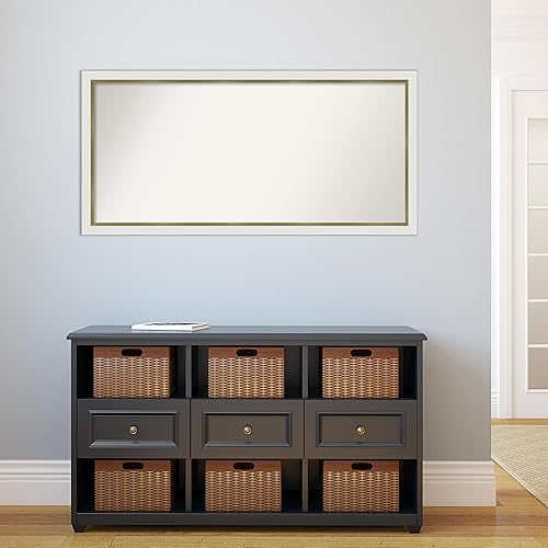 Miniatura 5 de Amanti Art Espejo personalizado, espejo estrecho de baño de oro blanco, espejo de pared o espejo de tocador de baño sobre el fregadero (24.25 x