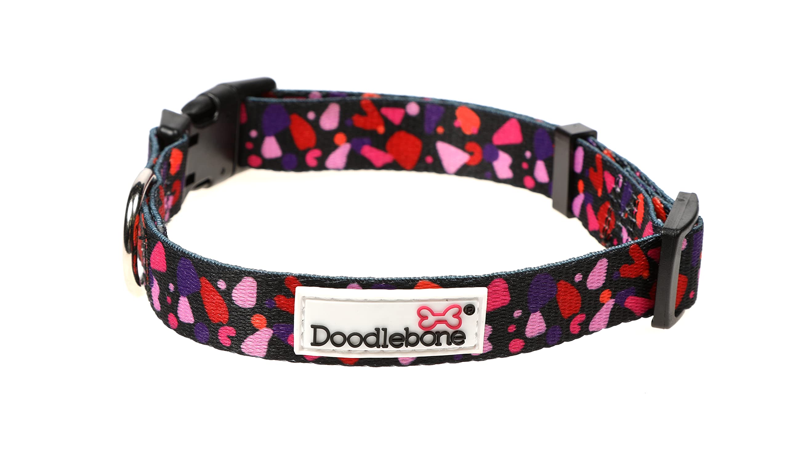 Doodlebone Originals Pattern Dog Collar (Bubblegum Party, 3 - 6)