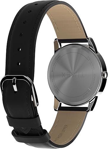 Miniatura 6 de Timex reloj de fácil lectura y fecha con correa de cuero negra para hombre