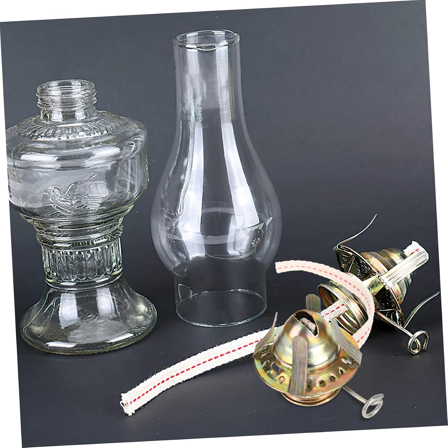2pcs Oil Lamp Burners with Wicks Vintage Replacement Accessories for Kerosene Lamps Easy to Install and Use Enthusiasts