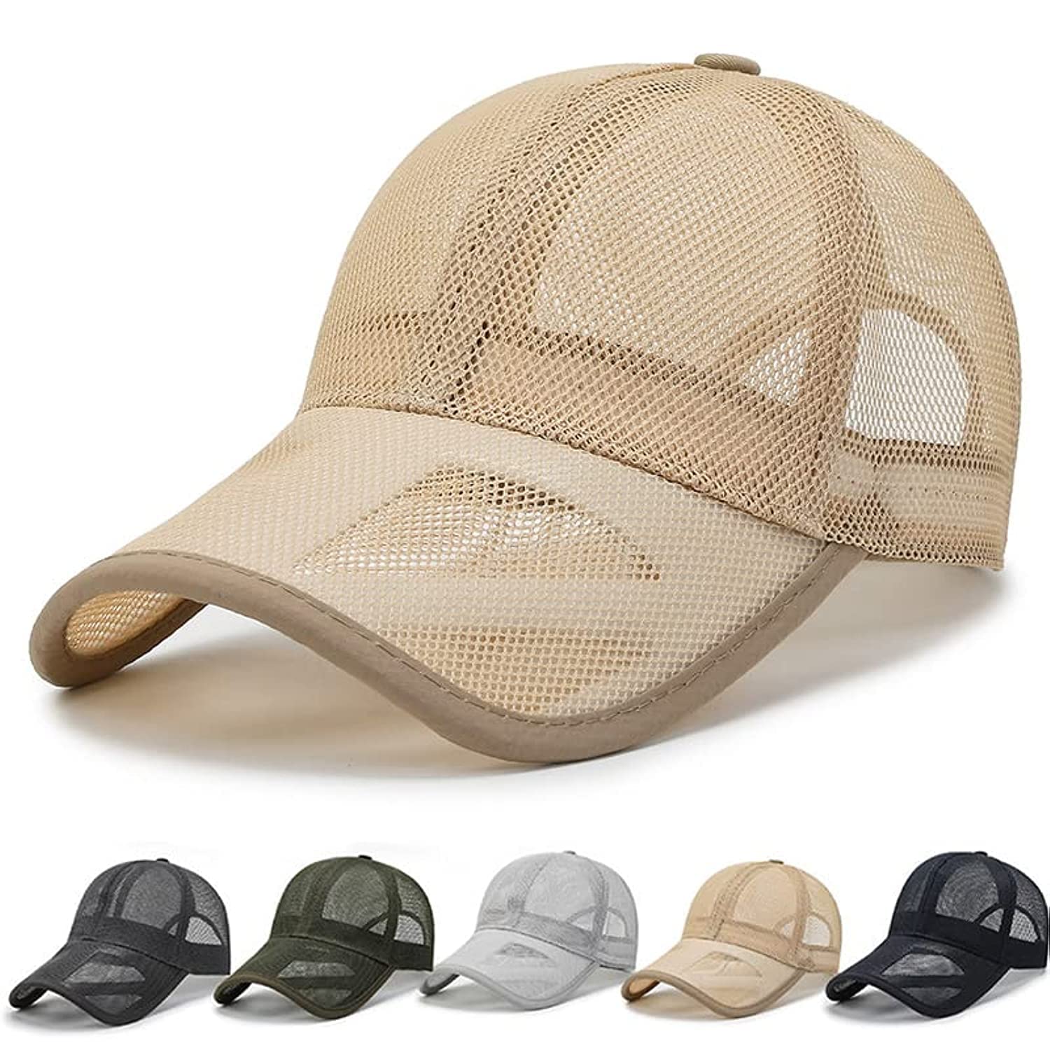 Unisex Breathable Full Mesh Baseball Cap Quick Dry Running hat Lightweight Cooling Water Sports Hat.