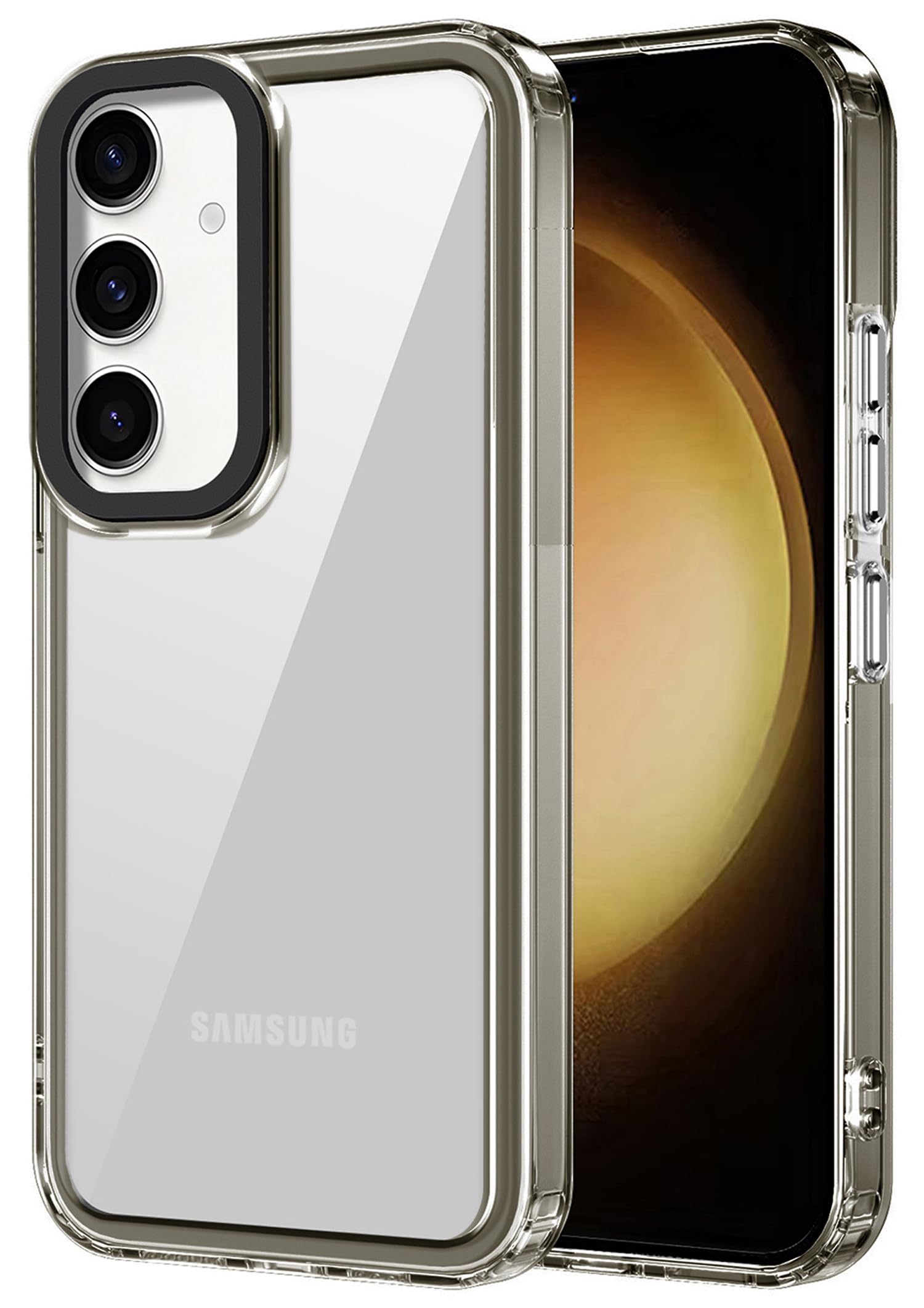 Kapa Warrior Acrylic Clear Back Cover for Samsung Galaxy M35 (5G) | Slim Shockproof [Military Grade Protection] Hybrid Bumper Case (Grey Sides) (B0DFPGXJXP) Amazon Price History, Amazon Price Tracker