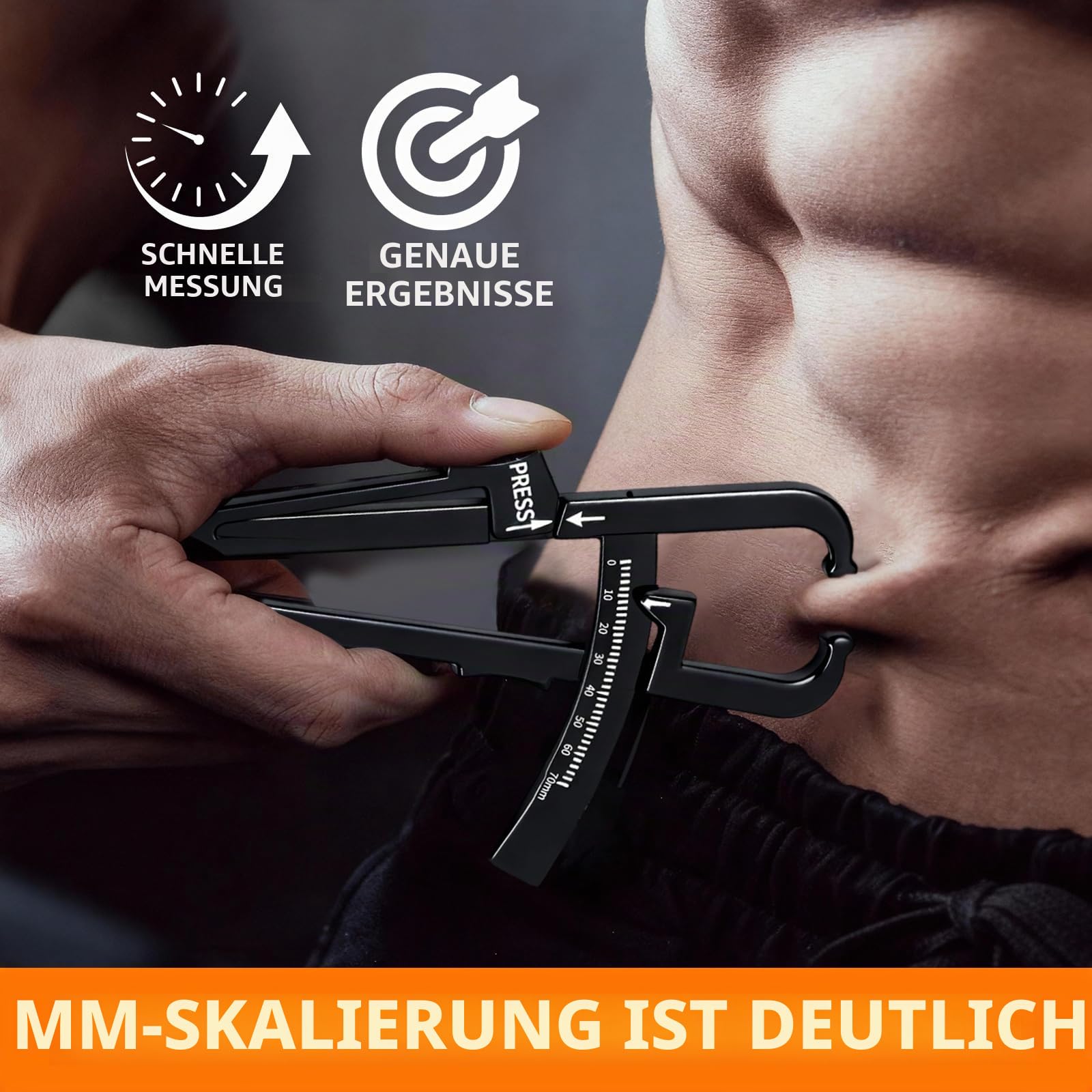 Körpermaßband, Körperfettmessgerät Inklusive, Maßband Körper, Körperfettmesser Zum Messen Von Körperfett, Messschieber Und Körperfettband Messwerkzeug, Für Sportler, Fitness