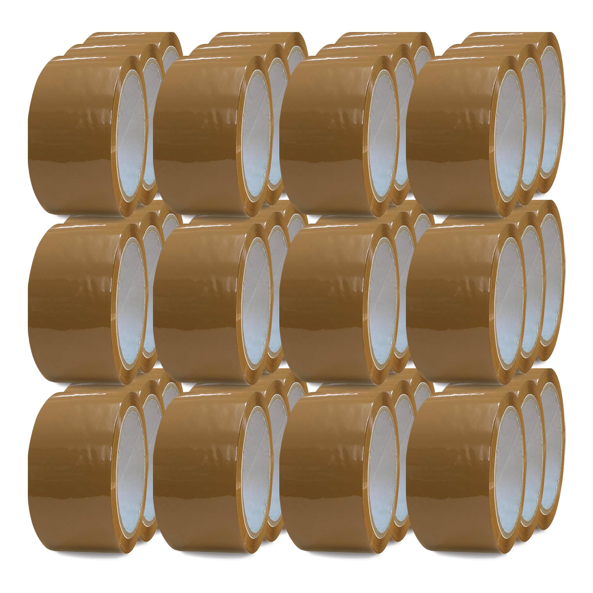 G4GOODS® 36 Rolls Brown Parcel Tape 48mm x 66m Heavy Duty Waterproof Strong Adhesive Anti-Tear for Moving Packing Wrapping Boxes Long-Term Storage and Shipping for Home Use