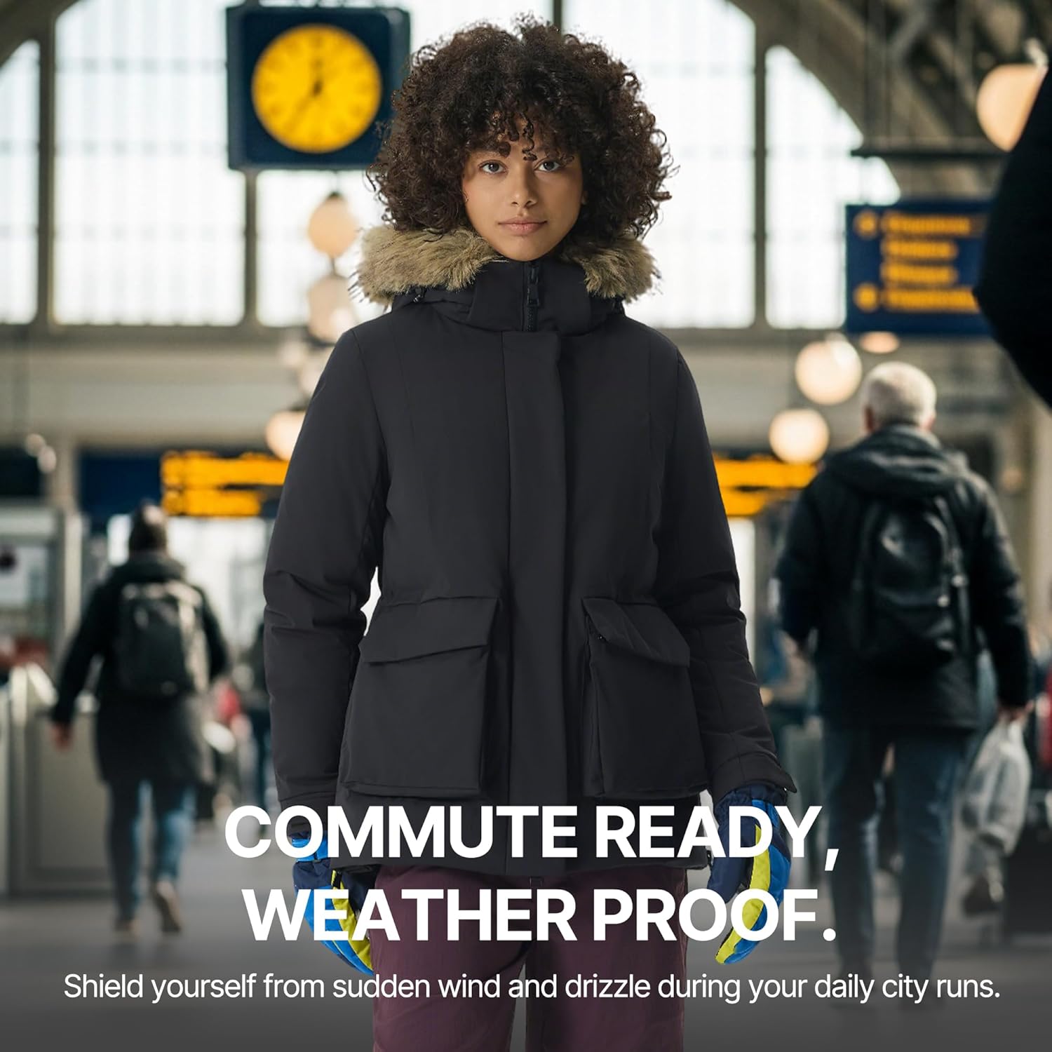 Fitouch Arctic Shield Elite Women's Down Parka | 750+ PF Lady Winter Jacket | Mid-Length Water Repellent Warmer Puffer Coat - Image 9