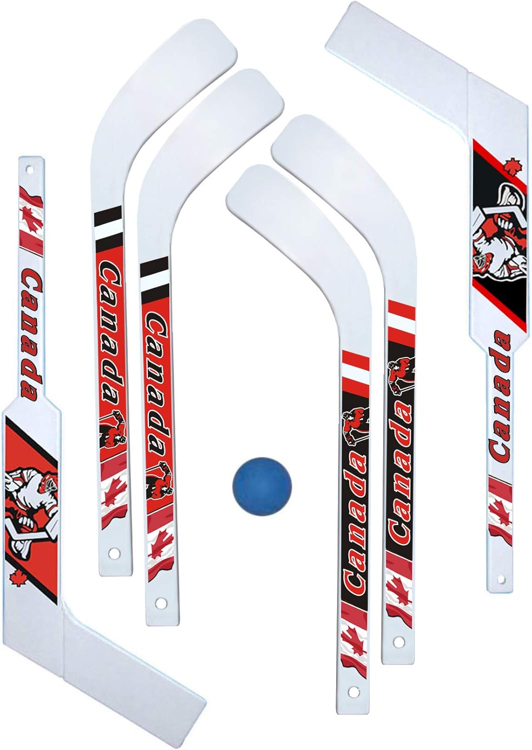 7 Piece MiniHockey Set (6 Ministicks with 1 Miniball) Amazon.ca