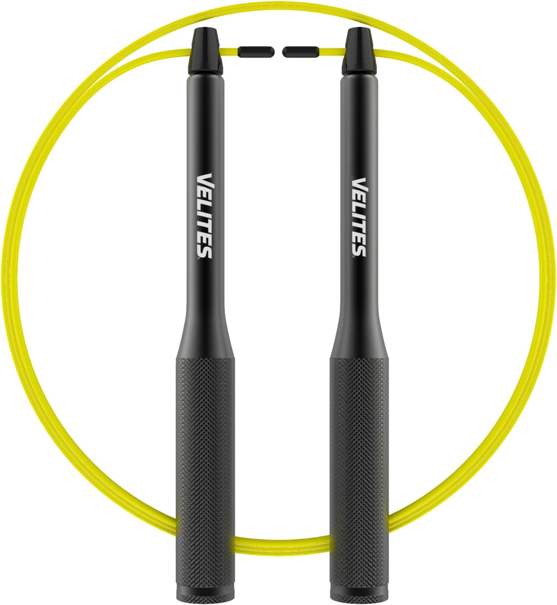 Velites Ballasted Jump Rope for Crosstraining, Boxing and Fitness Fire 2.0 - Ideal for Double Jumping | Aluminum Speed Rope (Ballasts not included)