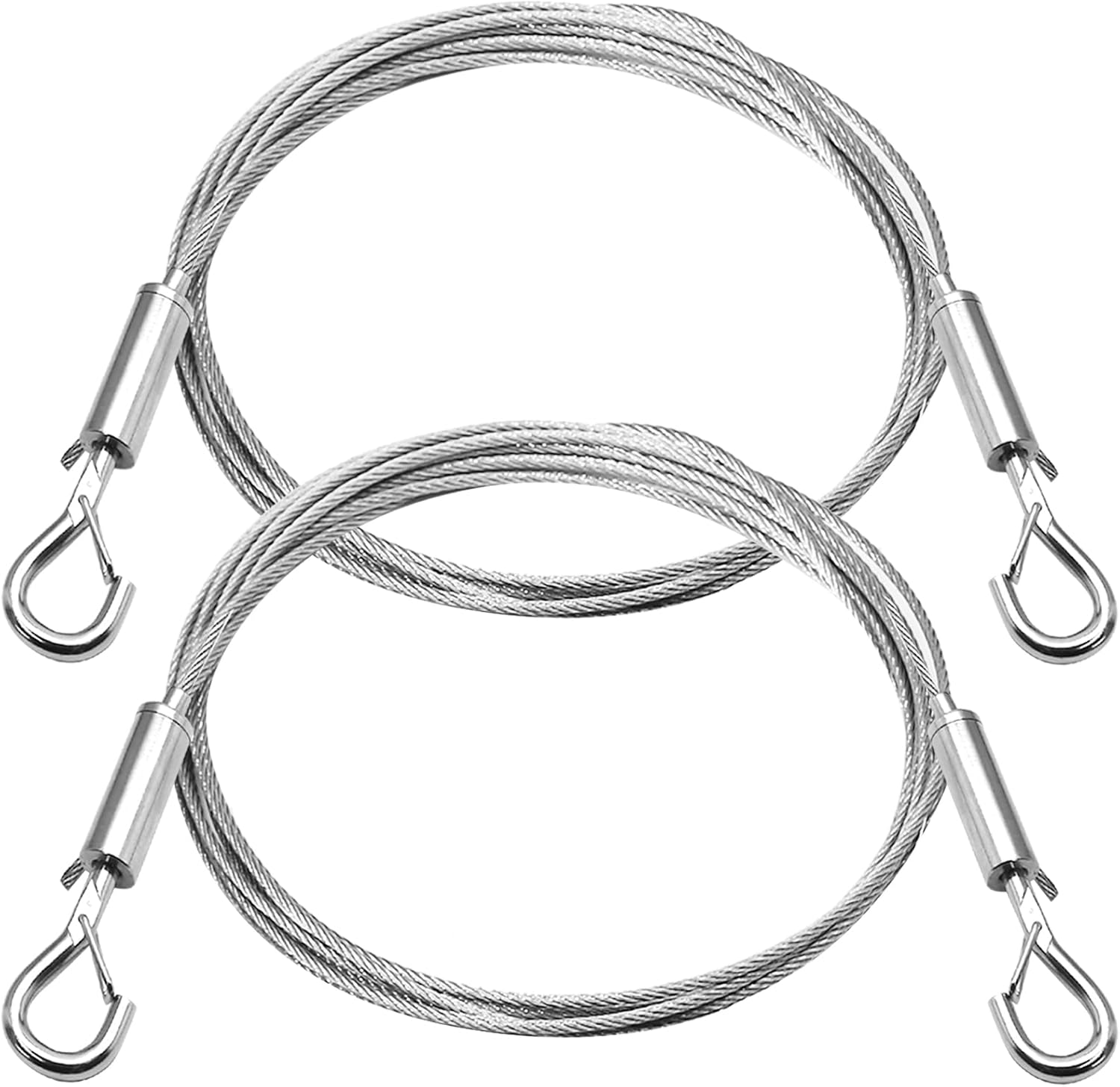 2 Pack Adjustable Picture Hanging Wire Kit, 1m x1.5mm Heavy Duty Mirror Frame Hanging Kit Stainless Steel Wire Rope, Supports Up to 66lbs for Hanging Pictures Artwork
