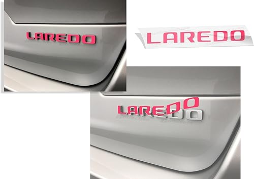 Vista 8 de Reflective Concepts Pegatinas para Jeep Grand Cherokee L Laredo 2021-2024 con emblema para puerta trasera (color: negro plano)