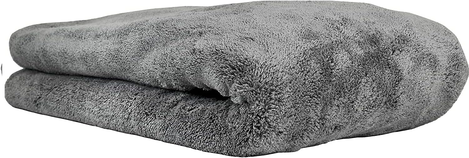 Auto Hub Heavy Microfiber Cloth for Car Cleaning and Detailing, Double Sided, Extra Thick Plush Microfiber Towel Lint-Free, 800 GSM (Size 40cm x 40cm)/Pack of 1, Color:- Grey