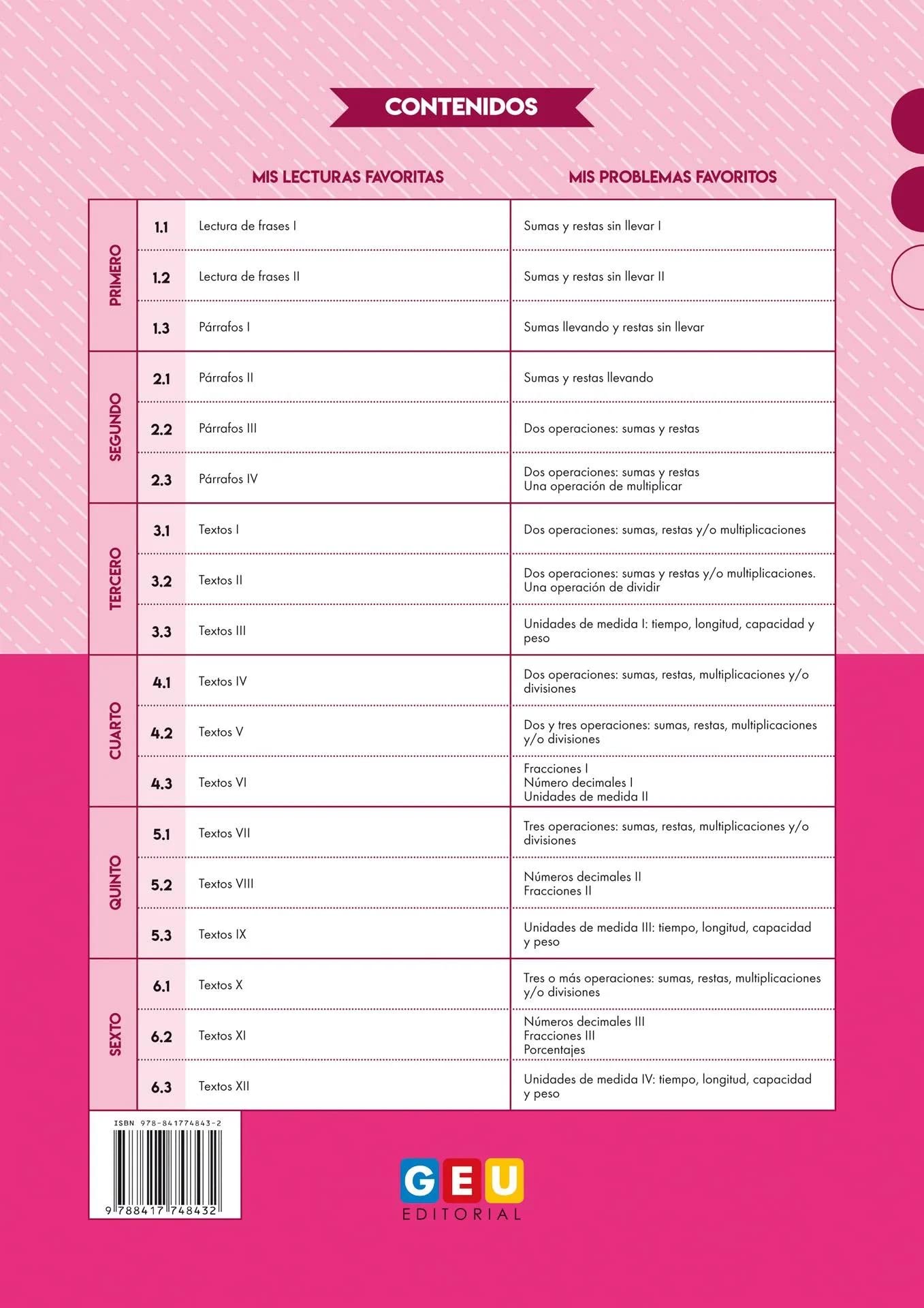 Mis Problemas favoritos 3º Pirmaria Cuaderno 3.2: Facilitar La Comprensión matemática | Editorial Geu