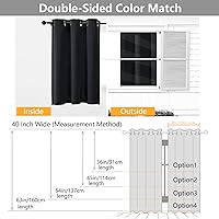 Vista 33 de Simplebrand Juego de 2 paneles de cenefa aguamarina para ventana de cocina de 14 pulgadas de largo, cortinas de oscurecimiento de habitación