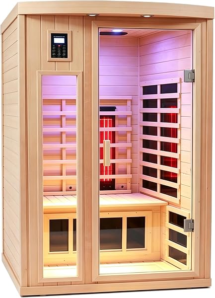 KUNSANA ceramic 2-person indoor infrared sauna