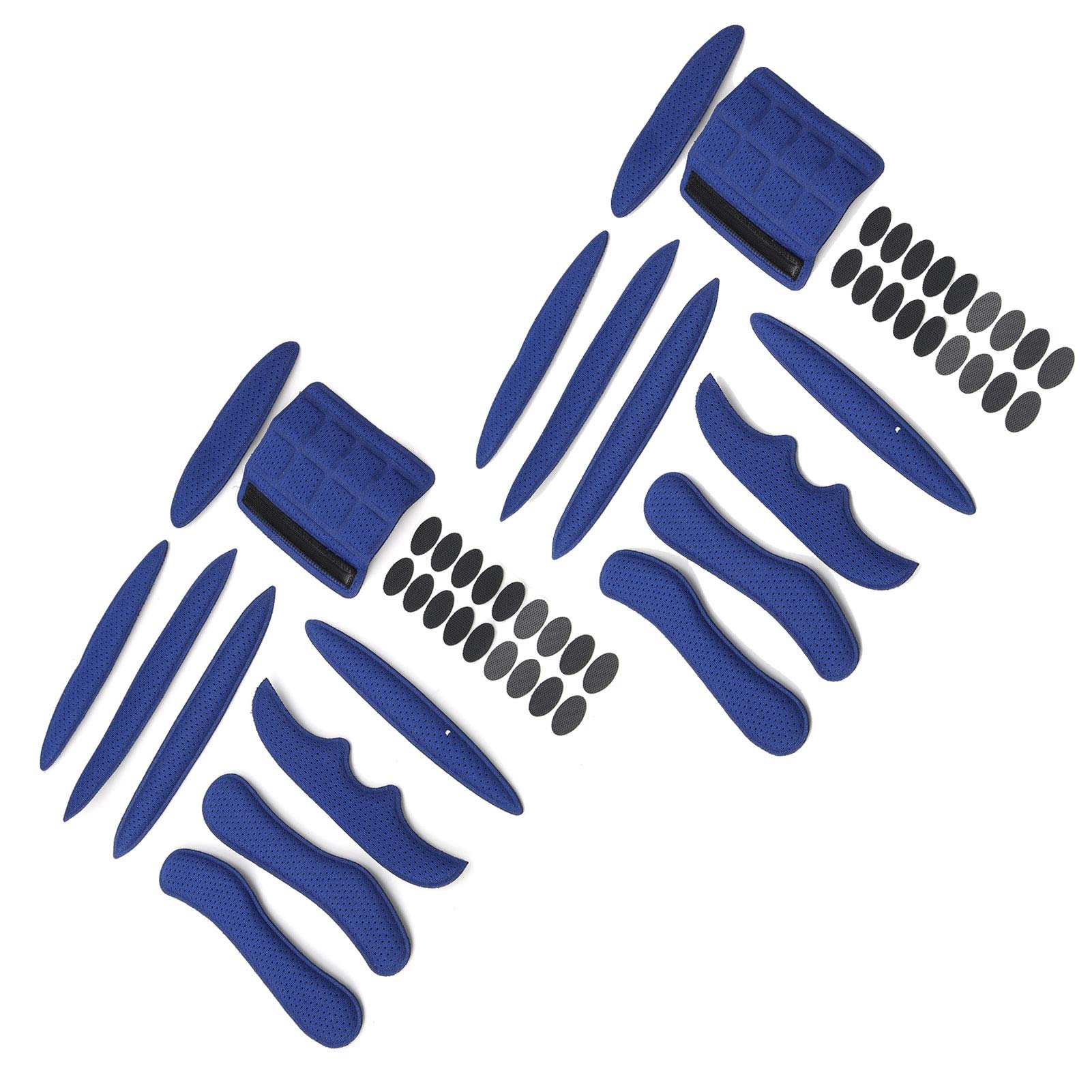 Naroote Helmet Padding Kit, Inner Lining + SK?202 Blue Sponge Anti Collision Helmet Padding Kit for Helmet Lining of Bike, Electric Bike