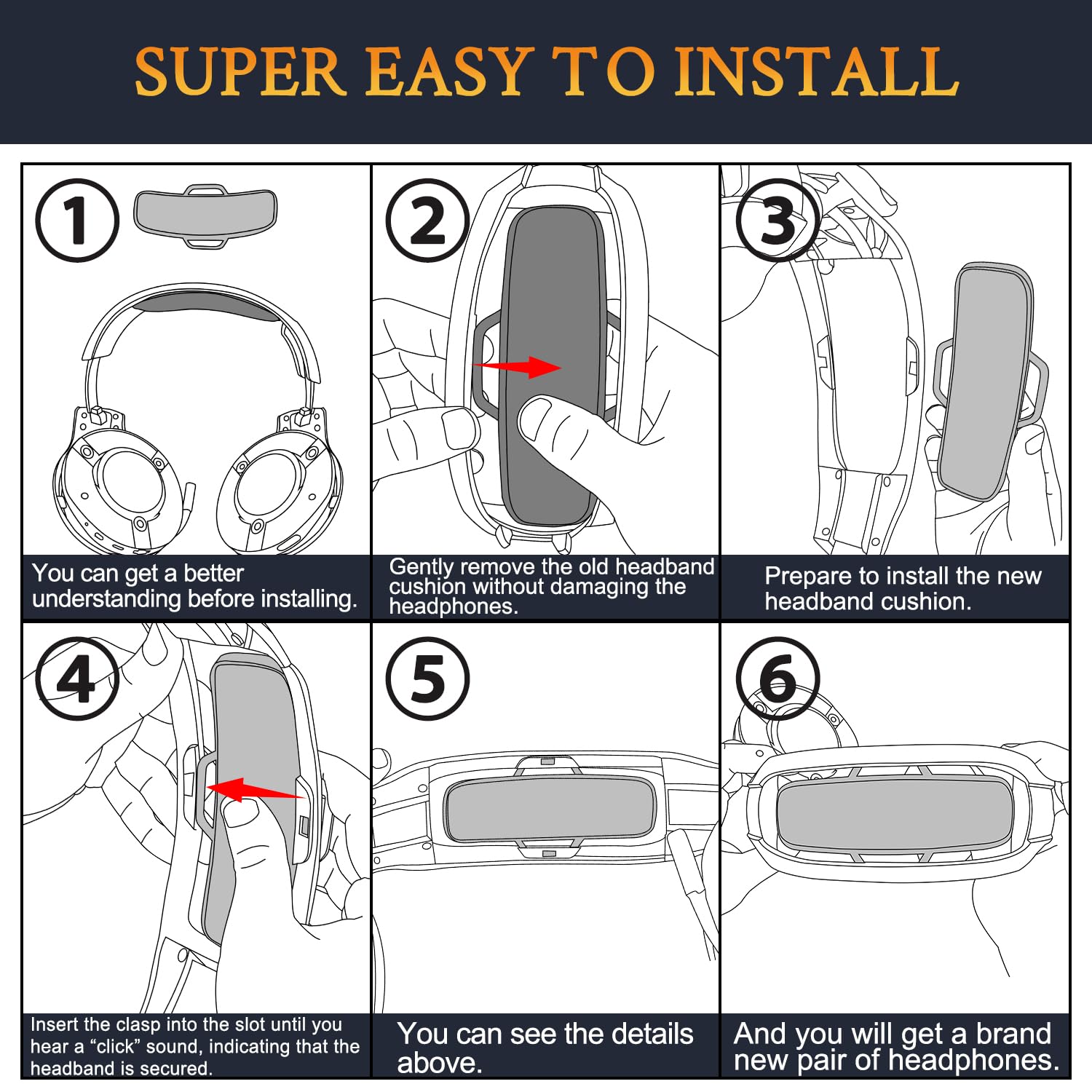 Amazon.com: SOULWIT Headband for Razer ManO'War, Man O' War 7.1