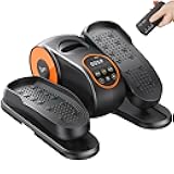 MERACH Under Desk Elliptical Machine, Leg Exerciser While Sitting for Seniors with Remote Control & 12-Speeds, Quiet Portable Electric Seated Pedal Exerciser Machine for Home Office