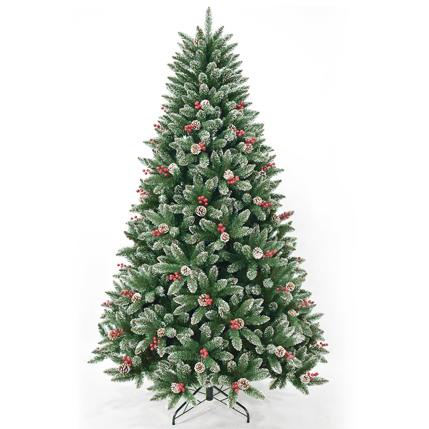 1.8M Christmas Tree, Holiday Xmas Pine Tree, 622 Branch Tips, Artificial Christmas Tree Decorations, Christmas Tree Stand Metal Hinges & Foldable Base, Easy Assembly for Home, Office, Party Decoration