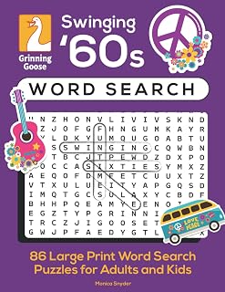 Swinging '60s Word Search: 86 Large Print Word Search Puzzles for Adults and Kids