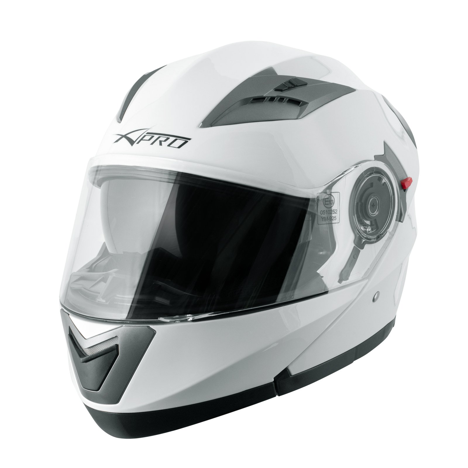 Casco Modular Homologado Moto Touring Sport Pantalla Parasol Blanco S