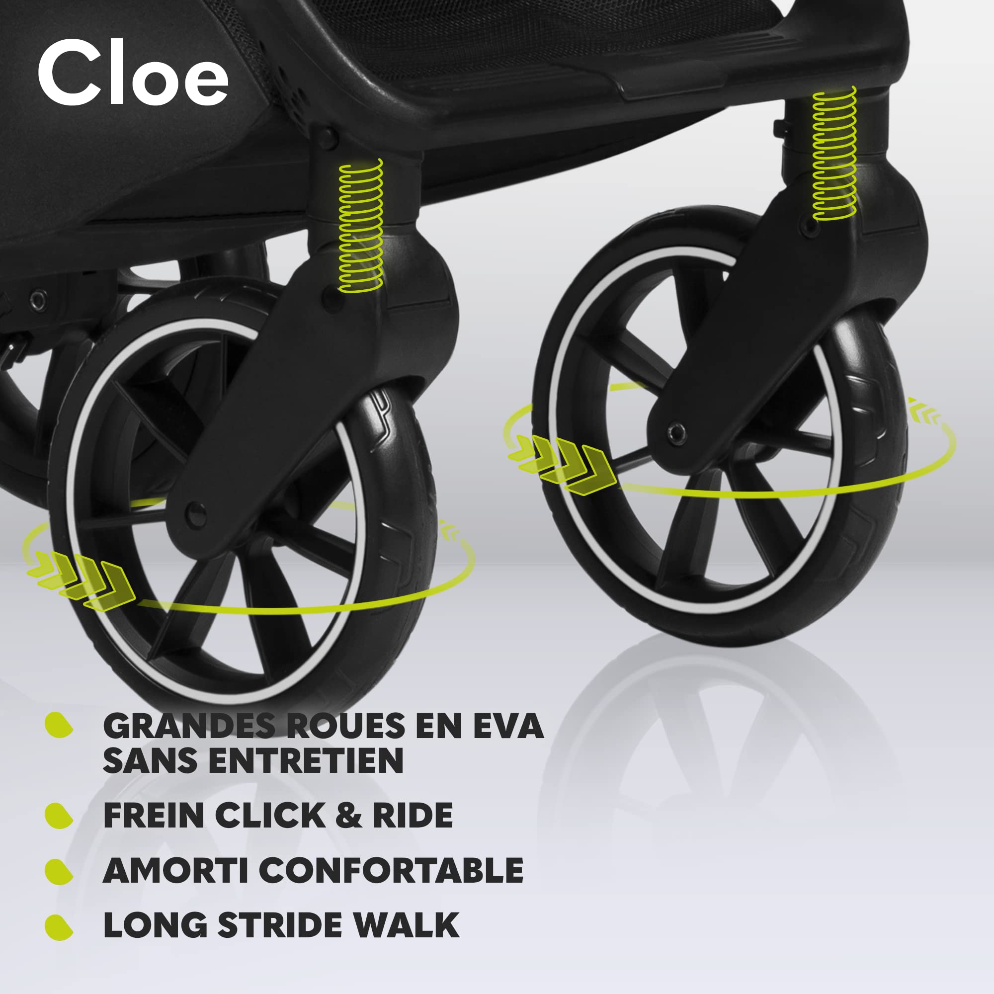 LIONELO Cloe Poussette Pliable Bébé jusqu'à 22 kg Réglage du Dossier Fonction Sommeil Harnais à 5 Points Grandes Roues Pivotantes Moustiquaire Compacte Imperméable (brun)