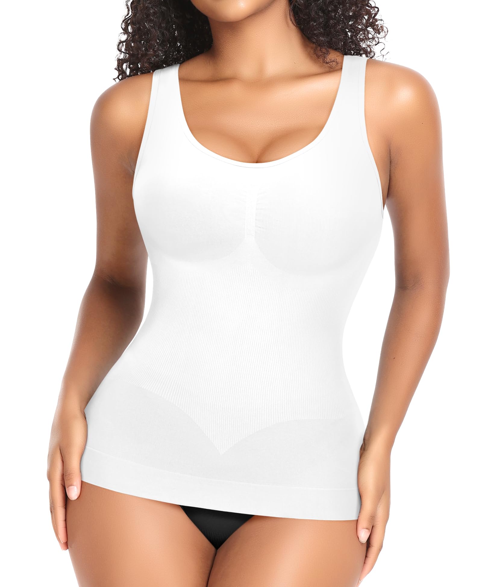 YARRCO Shape Unterhemd Damen Tank Top Bauchweg Shapewear Sport Tanktop Figurformendes Trägertop Body Shaper Hemdchen Nahlos Formendes Camisole Shaping Hemd