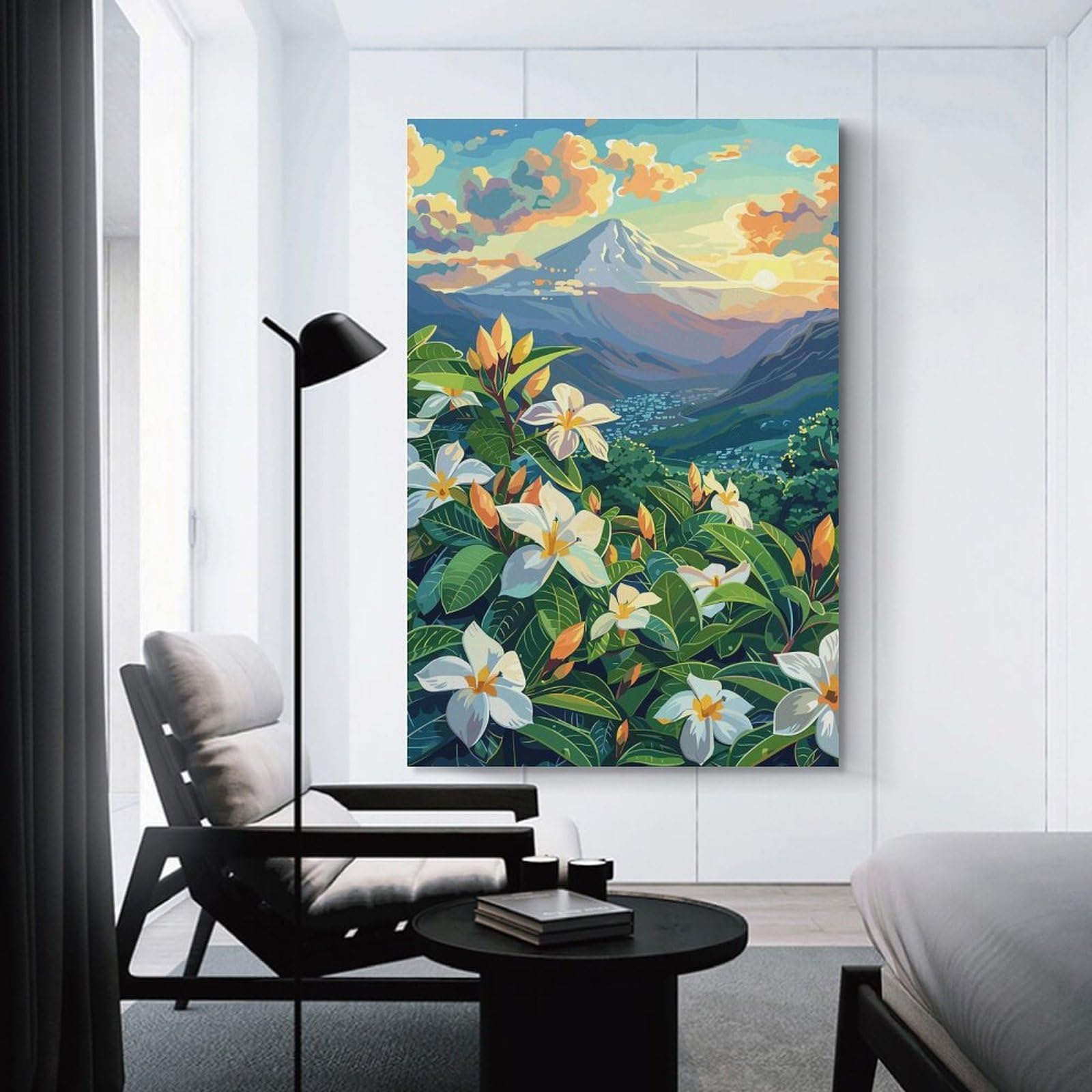 Junmoney Mount Fuji Sunrise Home Decor Wall Art, 20x30inch(50x75cm), for New Homes, Bedrooms Or Workspaces, Gift Idea for Housewarming And Birthdays