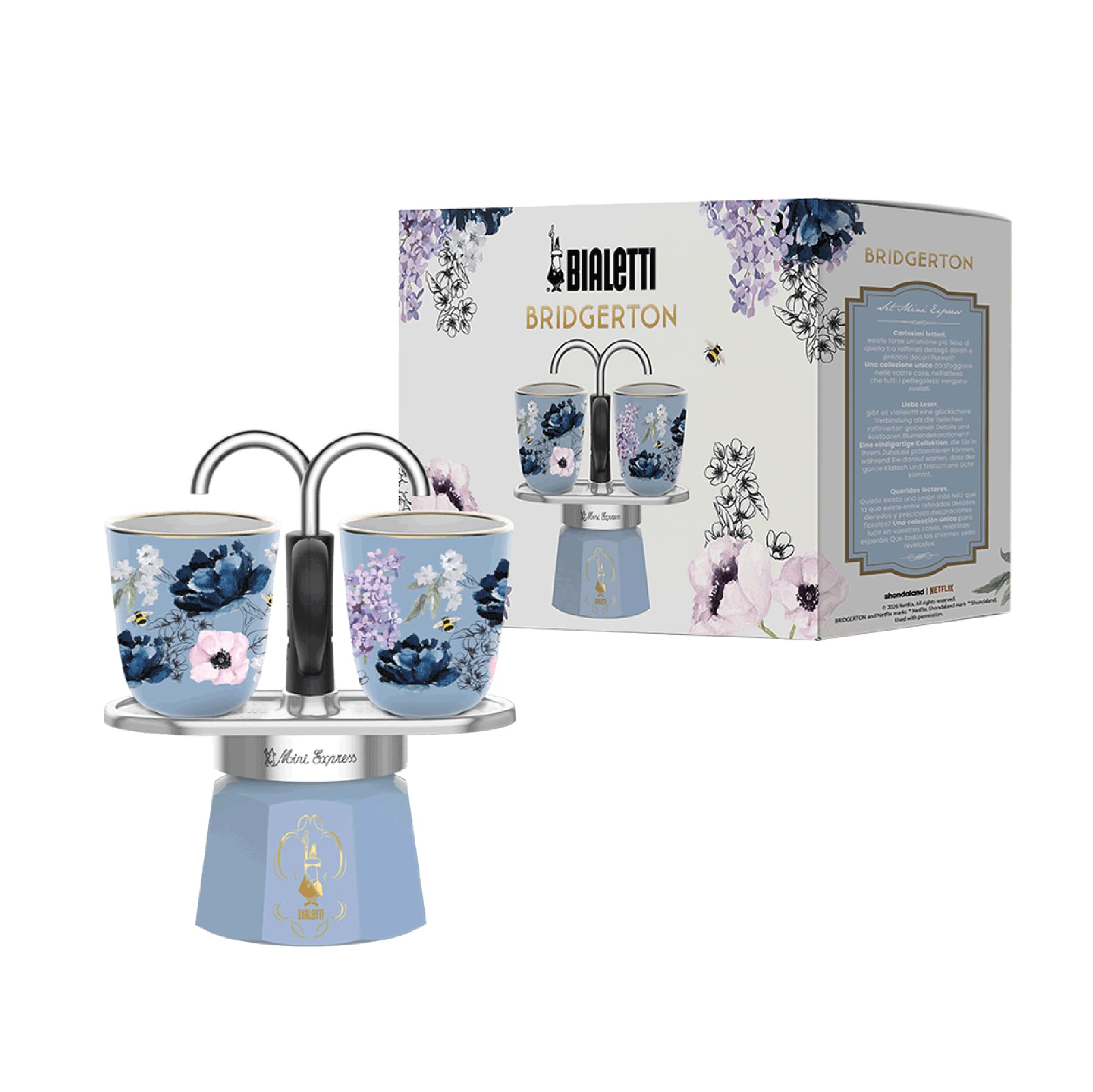 Bialetti Bridgerton Mini Express Set, 2 Keramikplatten, nicht induktionsgeeignet