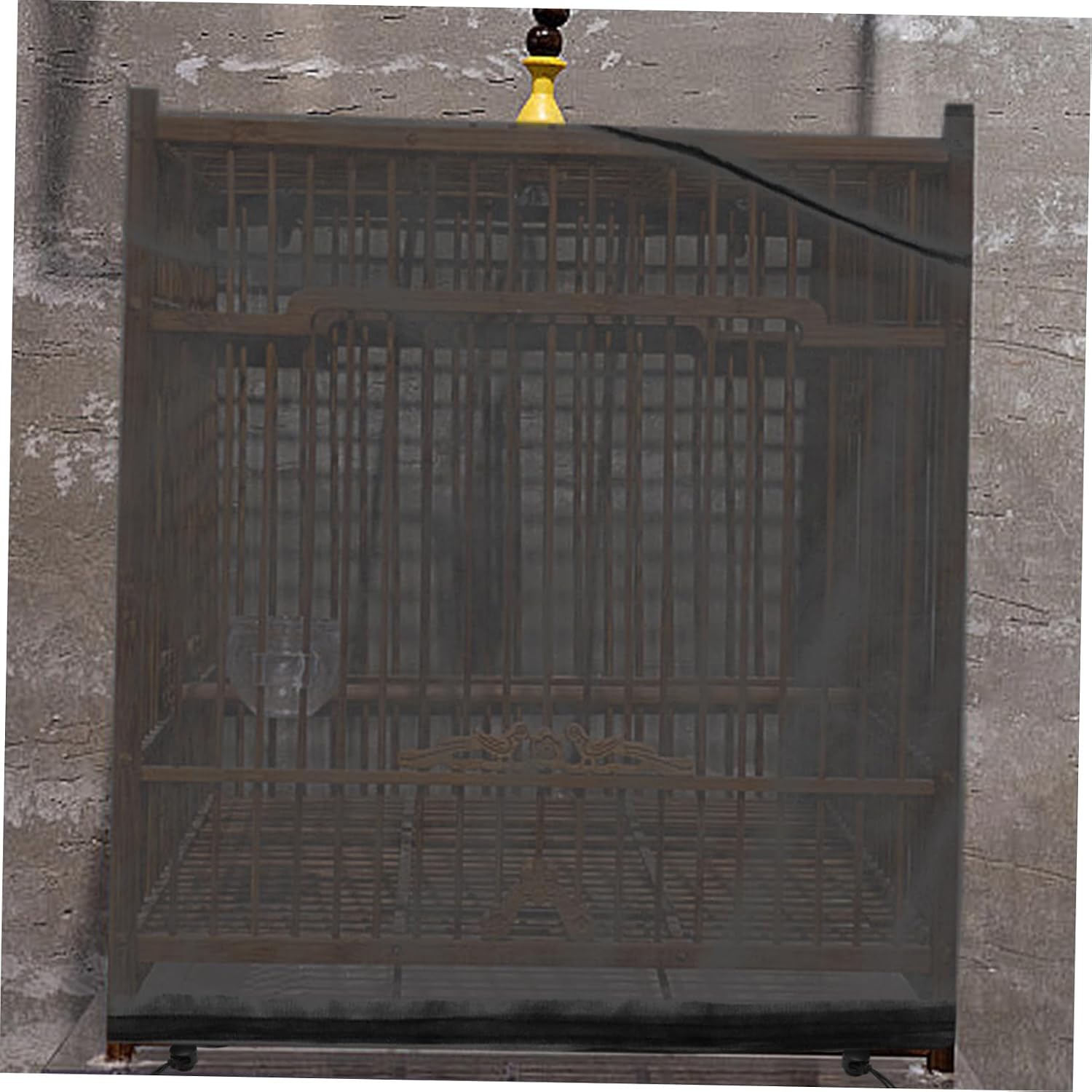 VICASKY Birdcage Mesh Cover Parrot Cage Accessory Bird Food Netting Birdcage Cover Elastic Fit Clean Room