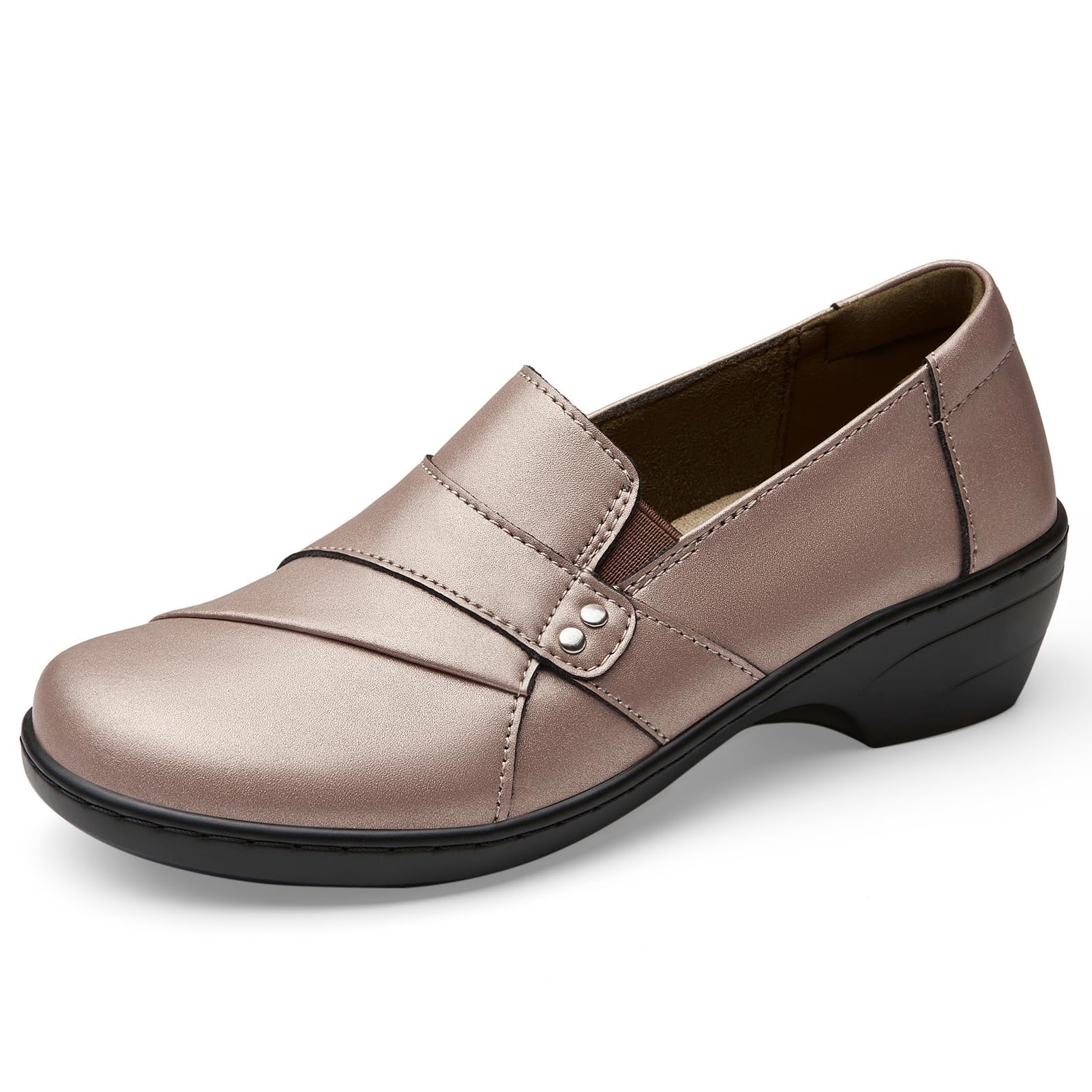 KORDAL Women's Comfortable & Lightweight Leather Loafers Slip-Ons Stylish Business Casual Dress Shoes Work Office Everyday Walking Shoes for Women