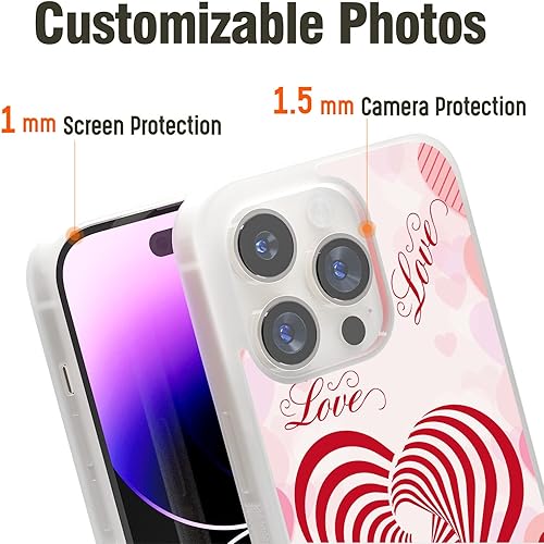 Miniatura 4 de Love - Fundas de teléfono para niñas y mujeres aplicables a iPhone 11 12 13 14 Pro Max Plus Mini Samsung Galaxy S20 S21 S22 remolinos de amor rojos