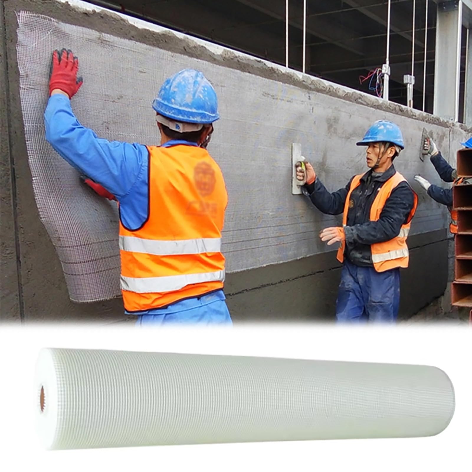 Rete di rinforzo in fibre ad alta resistenza per cemento e cartongesso Maglia durevole per riparazione e impermeabilizzazione delle pareti (35 m x 0,7 cm) ideale per costruttori e appaltatori