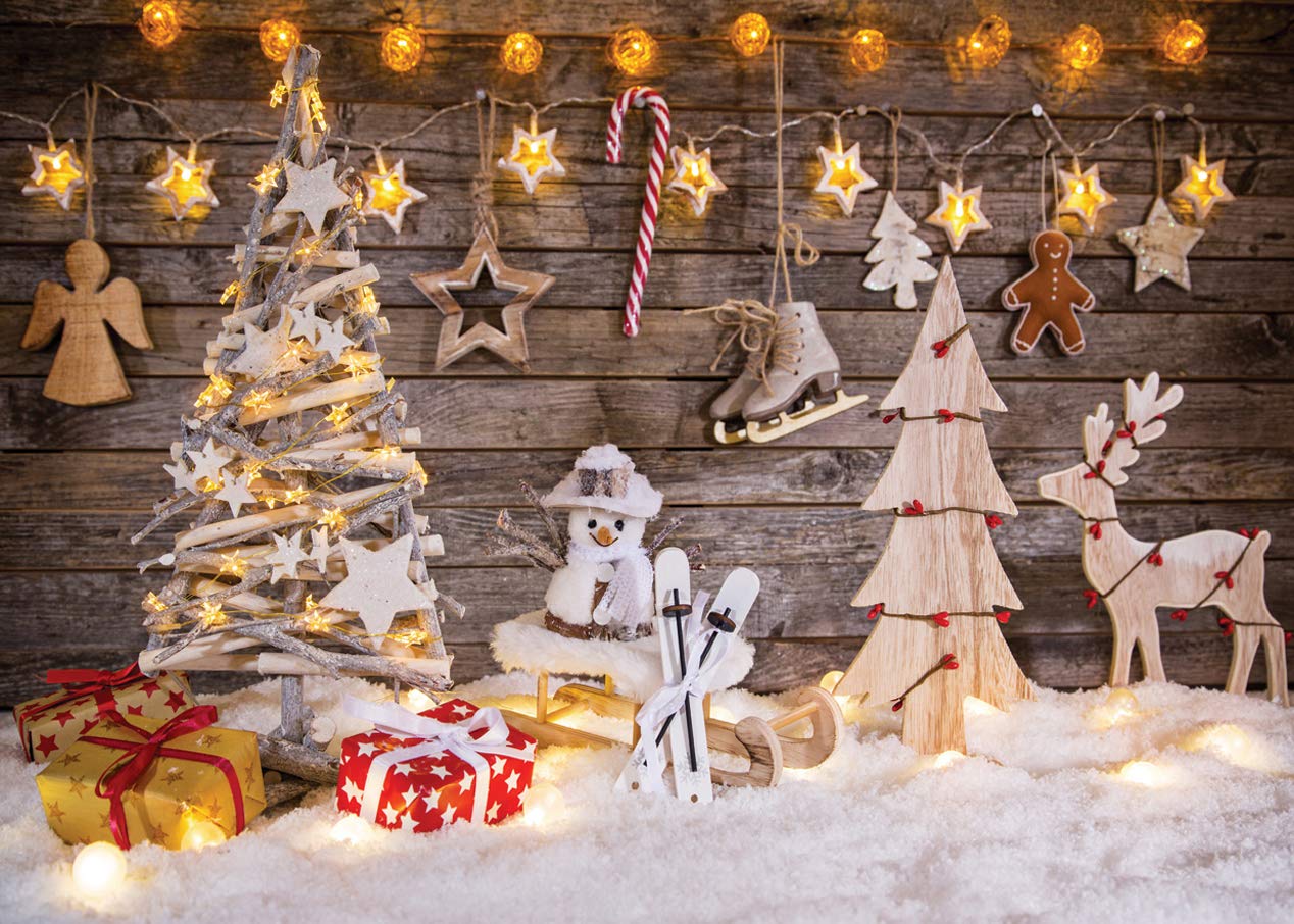 LYWYGG 7x5ft Fondale Fotografia di Natale per Bambini Albero di Natale