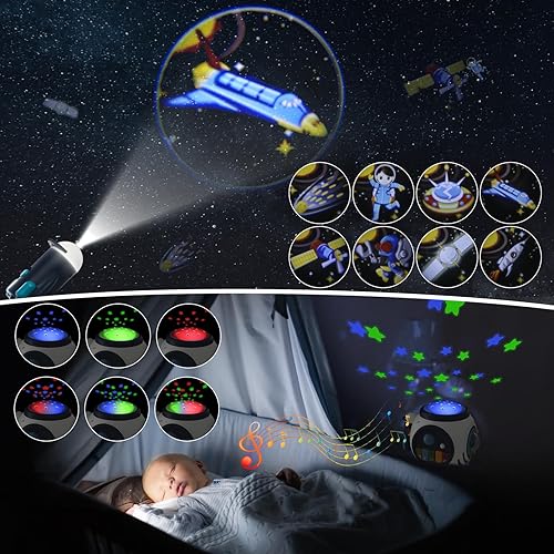 Miniatura 5 de Juguetes musicales para bebés de 6 a 12 a 18 meses, cápsula espacial, juguetes sensoriales educativos para bebés, juguete musical para bebés de 1 a