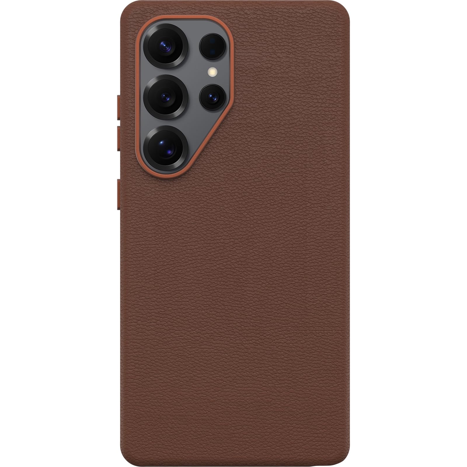 OtterBox Symmetry Cactus Leather Cover, Samsung Galaxy S25 Ultra, Marrone | Custodia sottile, antiurto e cadute, testata 3x vs norme MIL-STD 810G in pelle vegana derivata dal Cactus