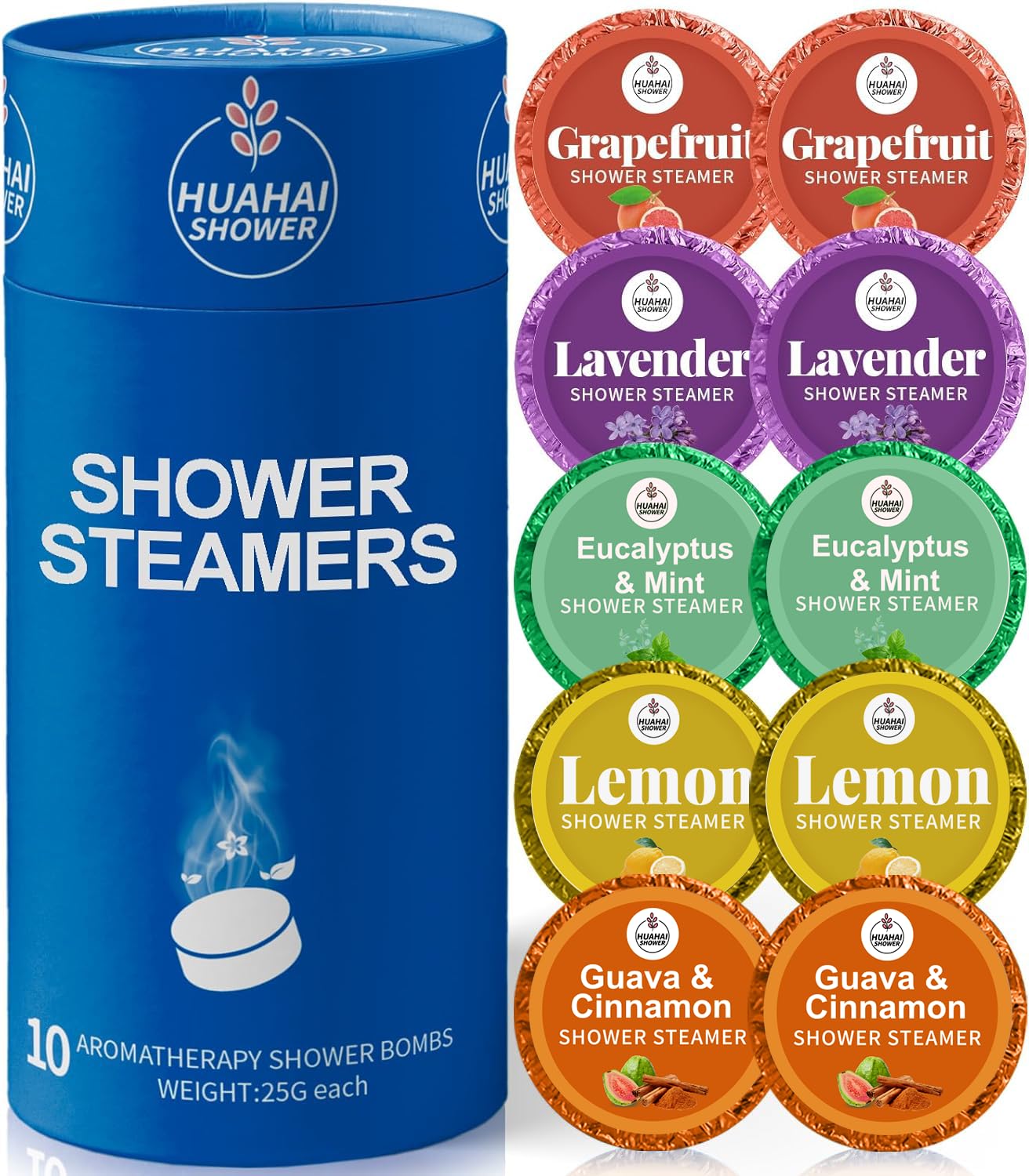 Shower Steamers Aromatherapy, 10-Pack Shower Bombs Valentines Day Gifts for Women Mom Her Daughter Wife, Birthday Gifts for Men Him,White Elephant,